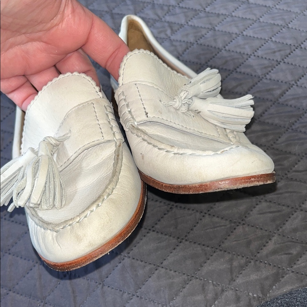 Coach Women's Cream Tassel Loafers - Picture 7 of 10